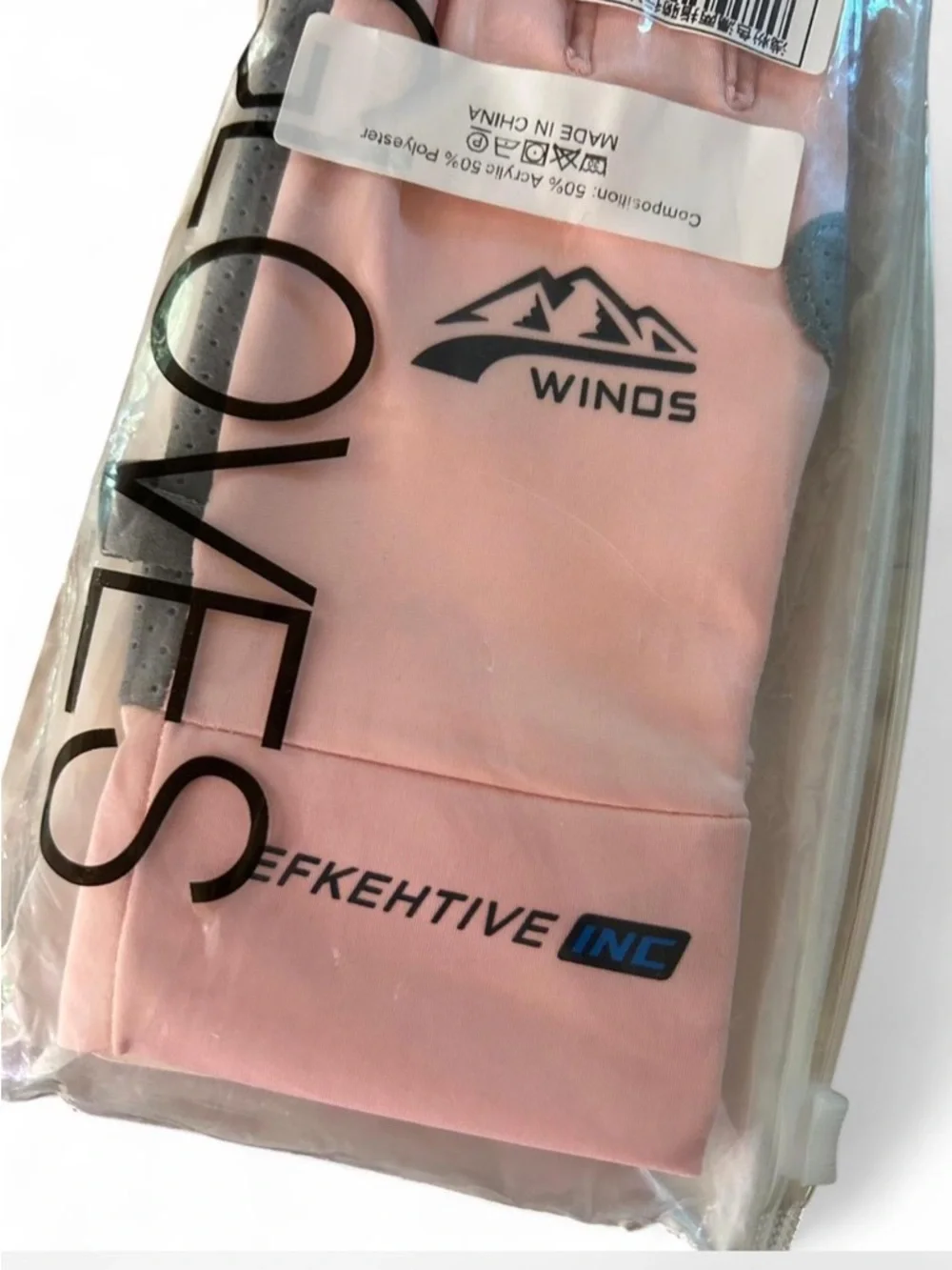 Love Pink Women's Gloves with Gray Grip Accents